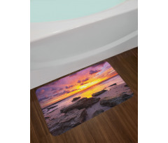 Sunset Idyllic Beach Bath Mat