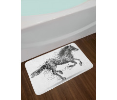 Animal Sketchy Horse Bath Mat