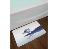 Lonely Tree by Lake Bath Mat