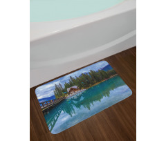 Lake Scenery Cottage Bath Mat