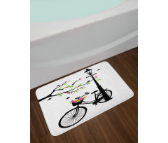 Spring Tree Birds Bike Bath Mat