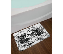 Dark Horror Scary Skull Bath Mat