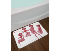 Woman in Swimwear Graphic Bath Mat