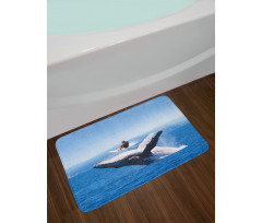 Jumphing Dolphin Surfer Bath Mat