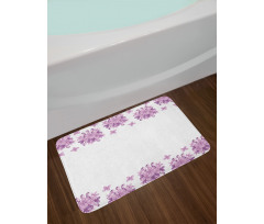 Lilac Flowers Blossoms Bath Mat