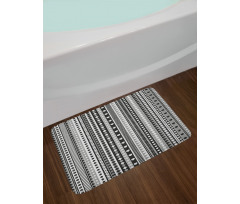 Geometric Ribbon Stripes Bath Mat