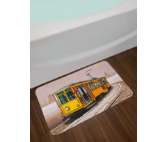 Train on Rail Roads Bath Mat