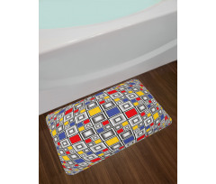 Colored Mosaic Square Bath Mat