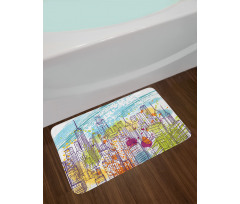 Landscape Skyscrapes Bath Mat