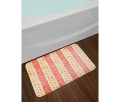 Nostalgic Stripes Dots Bath Mat