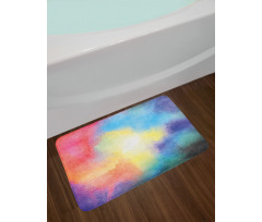 Watercolor Star Galaxy Bath Mat