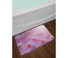 Summer Dahlia Flowers Bath Mat