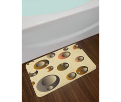 Funky Bubbles Round Bath Mat