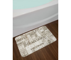 Coffee Phrase Espresso Bath Mat