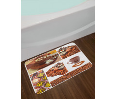 Sweets and Coffee Beans Bath Mat