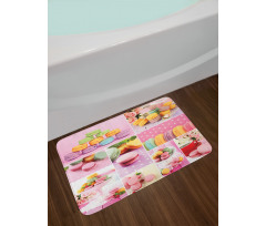 Macaroons Napkins Dots Bath Mat