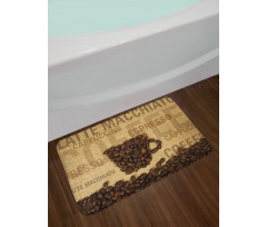 Coffee Beans Shaped Mug Bath Mat