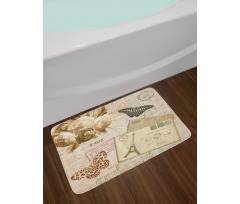 Old Retro Lettering Bath Mat