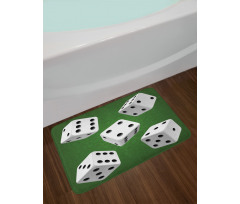 Casino Rolling Dice Set Bath Mat