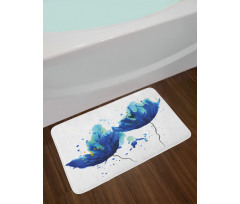 Floral Abstract Art Bath Mat