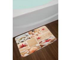 Seashells Starfishes Bath Mat