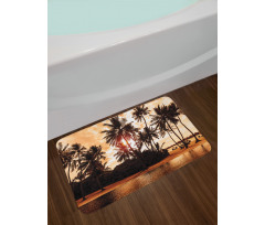 Ocean Sea Love Palms Bath Mat