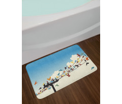 Animals Bird Silhouettes Bath Mat