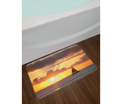 Boat in Sewith Sunset Bath Mat