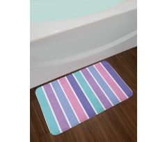 Polka Dot with Stripes Bath Mat