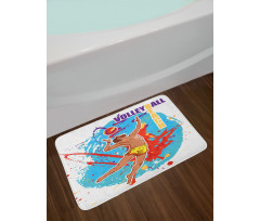 Ball in Beach Bath Mat