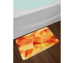 Orange Triangles Art Bath Mat