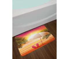 Summer Sunset on Beach Bath Mat