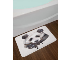 Watercolor Panda Bear Bath Mat