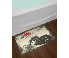 Adventure with Motorcycle Bath Mat