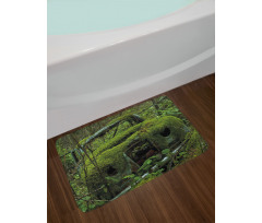 Old Classic Car Forest Bath Mat