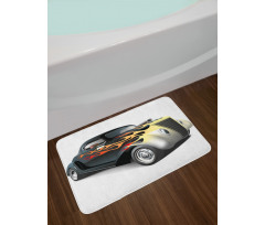 Retro 40s Drag Car Bath Mat