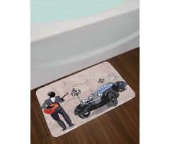 London and Paris Streets Bath Mat