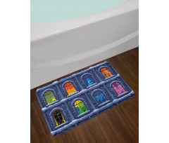 Snowy Winter Night Bath Mat