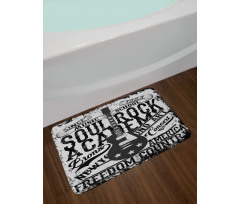 Rock Music Poster Image Bath Mat