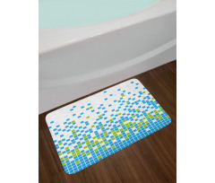 Mosaic Grid Pixel Art Bath Mat