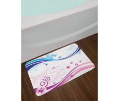 Ivy Flower Leaves Nature Bath Mat