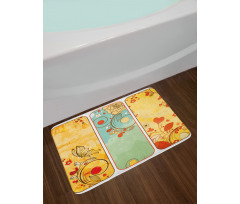 Floral Detailed Frames Bath Mat