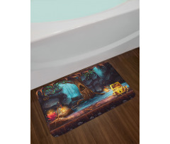 Cartoon Cave Treasure Bath Mat