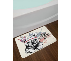 Tribal Feathers and Dog Bath Mat