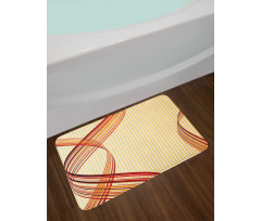 Abstract Curvy Stripes Bath Mat