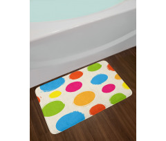 Colorful Round Forms Bath Mat