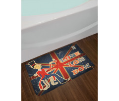 London English Man Flag Bath Mat