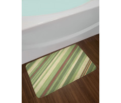 Diagonal Stripes Grungy Bath Mat