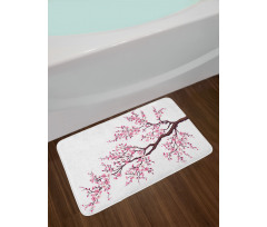 Sakura Branch Blossoms Bath Mat