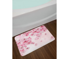 Eastern Sakura Flowers Bath Mat